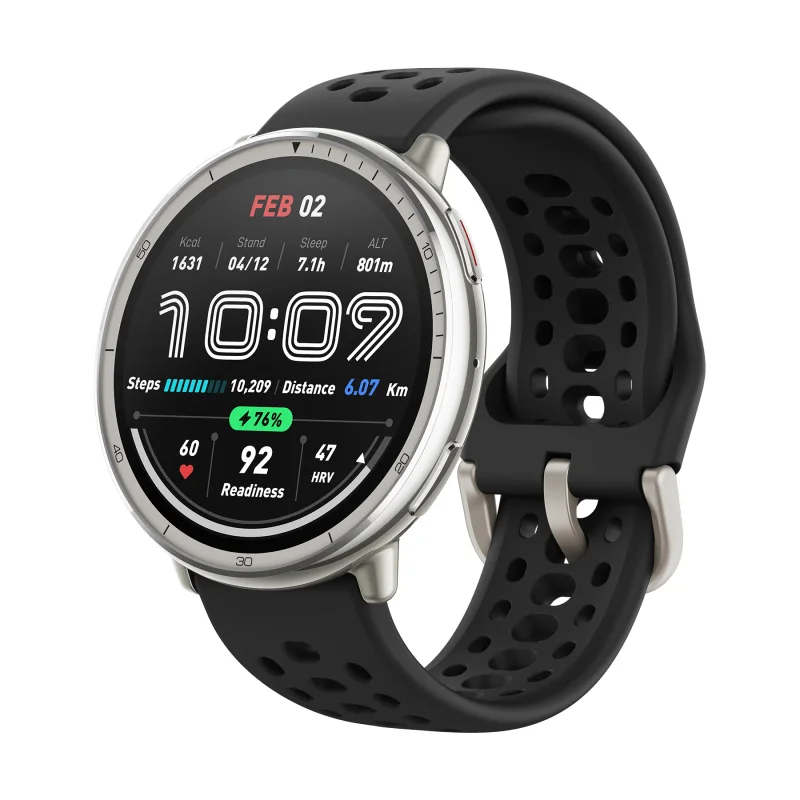 Amazfit Active 2 Round Standard negro, correa de silicona
