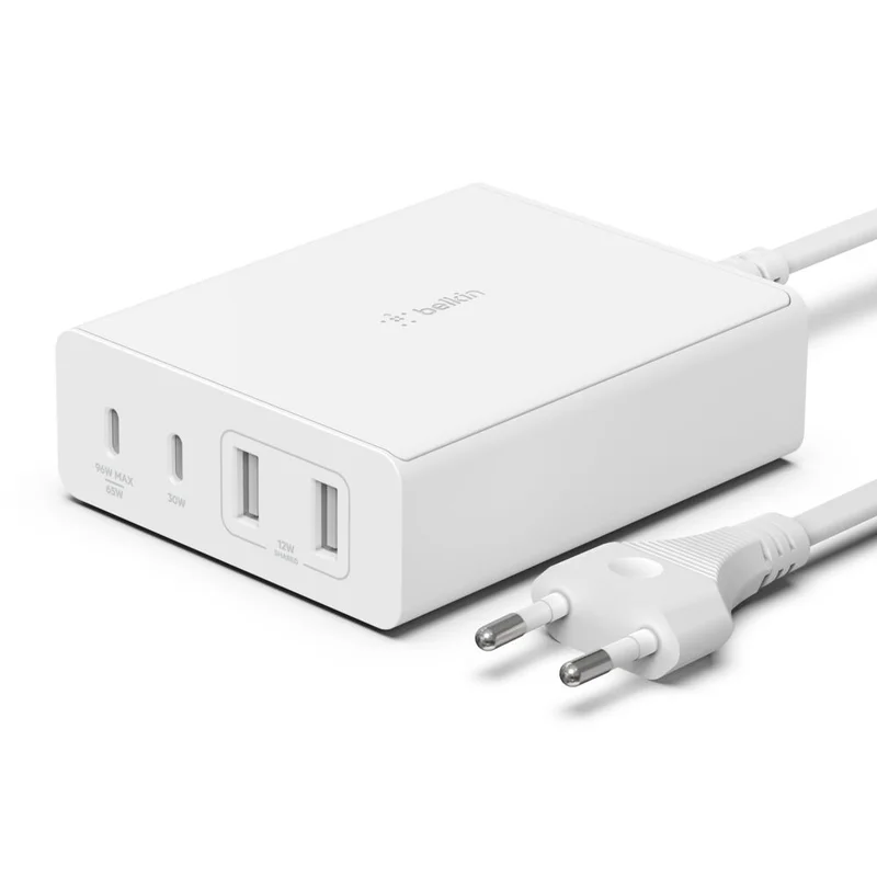 Belkin BoostCharge Pro GaN 108 W WCH010vfWH blanco