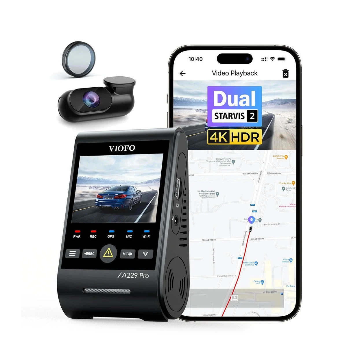 VIOFO A229 Pro 2CH, imagen oficial del modelo exacto.